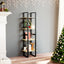 bogreol 40x30x140 cm 4 hylder massivt fyrretræ