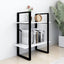 bogreol med 2 hylder 60x30x70 cm konstrueret træ hvid