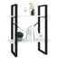 bogreol med 2 hylder 60x30x70 cm konstrueret træ hvid