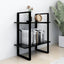 bogreol med 2 hylder 60x30x70 cm konstrueret træ sort