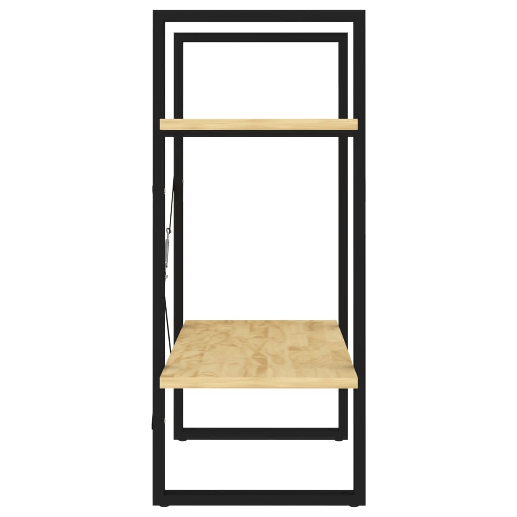 bogreol 60x30x70 cm 2 hylder massivt fyrretræ