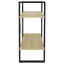 bogreol med 2 hylder 80x30x70 cm konstrueret træ sonoma-eg