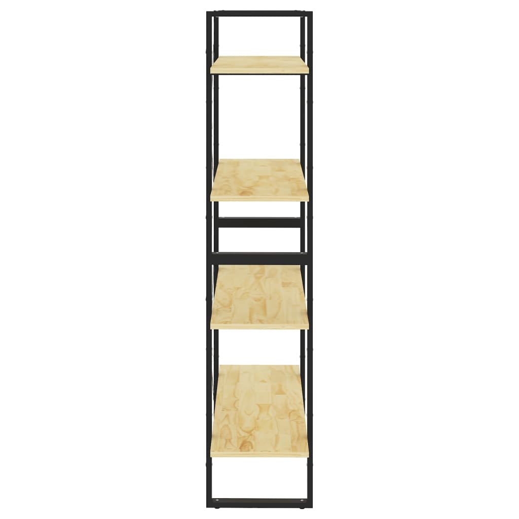 bogreol 80x30x140 cm 4 hylder massivt fyrretræ