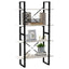 bogreol med 4 hylder 80x30x140 cm massivt fyrretræ hvid
