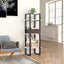 bogreol med 3 hylder 40x30x105 cm konstrueret træ hvid