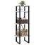 bogreol med 3 hylder 40x30x105 cm konstrueret træ hvid