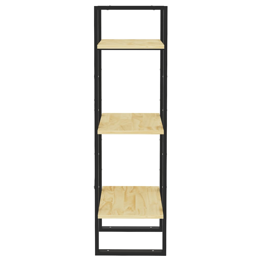 bogreol 40x30x105 cm 3 hylder massivt fyrretræ
