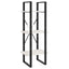 bogreol med 3 hylder 40x30x105 cm massivt fyrretræ hvid
