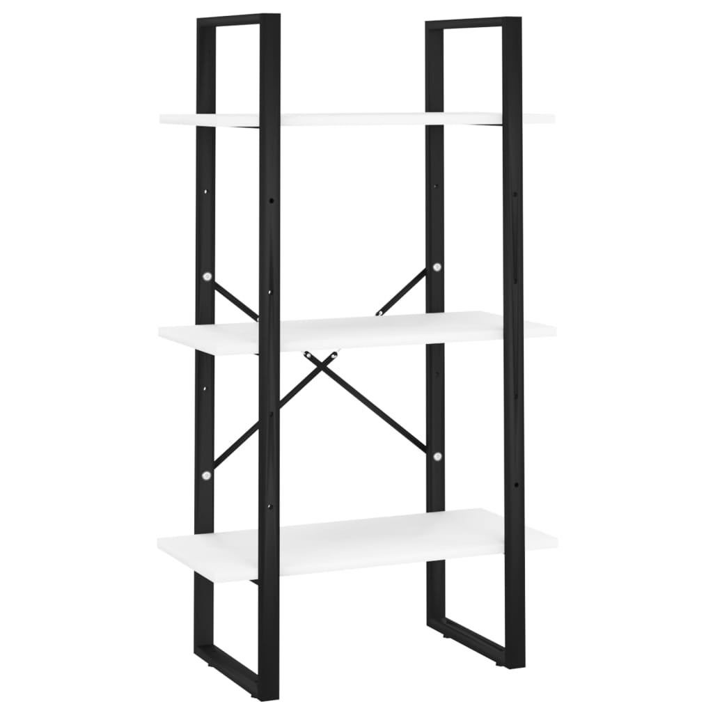 opbevaringsreol 60x30x105 cm konstrueret træ hvid