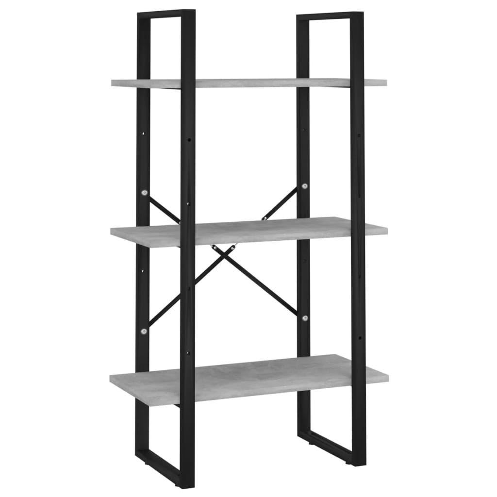 opbevaringsreol 60x30x105 cm konstrueret træ betongrå