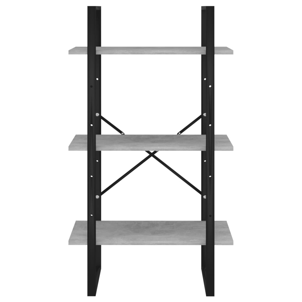 opbevaringsreol 60x30x105 cm konstrueret træ betongrå