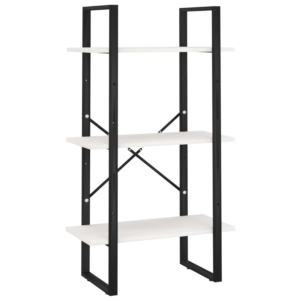 opbevaringsreol 60x30x105 cm massivt fyrretræ hvid