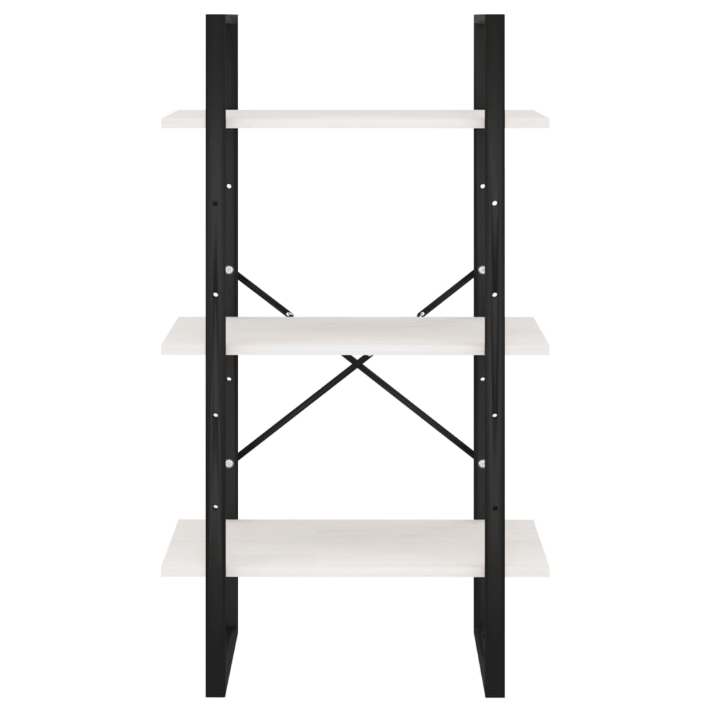 opbevaringsreol 60x30x105 cm massivt fyrretræ hvid