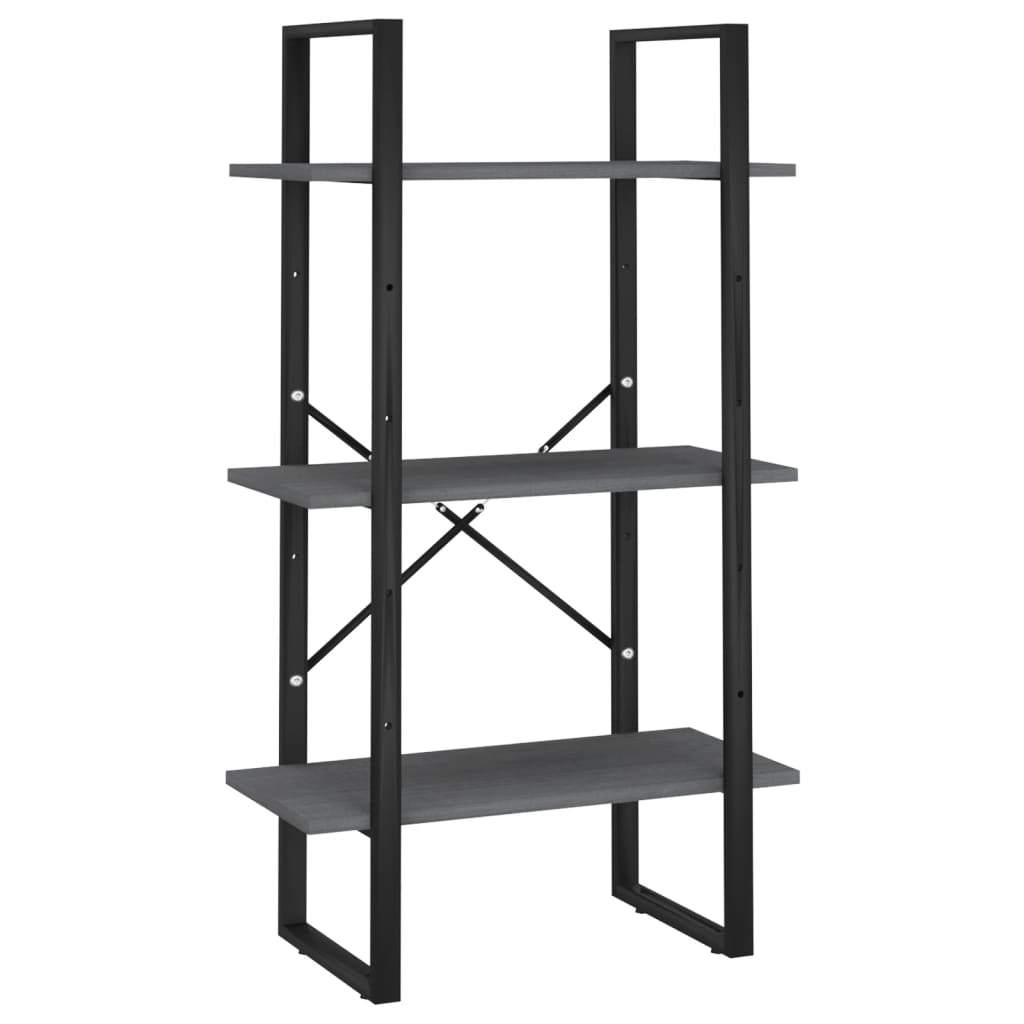 opbevaringsreol 60x30x105 cm massivt fyrretræ grå