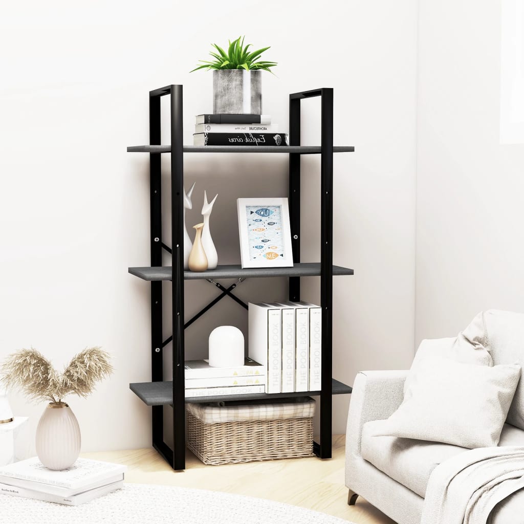 opbevaringsreol 60x30x105 cm massivt fyrretræ grå