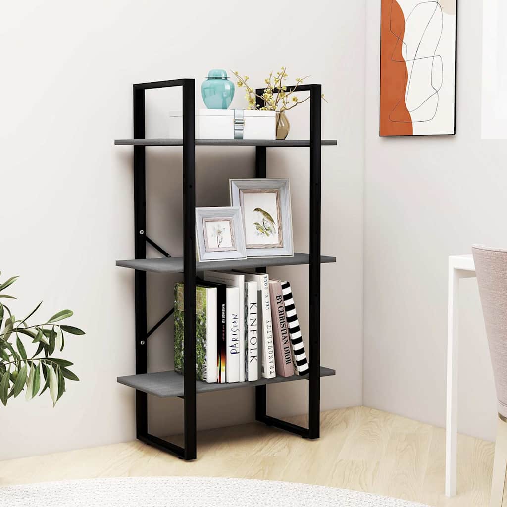 opbevaringsreol 60x30x105 cm massivt fyrretræ grå