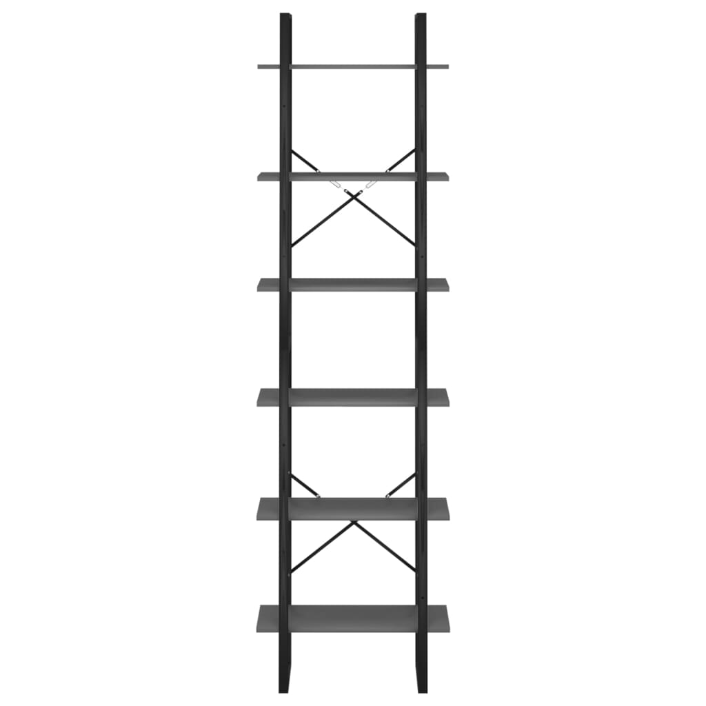 opbevaringsreol 60x30x210 cm konstrueret træ grå