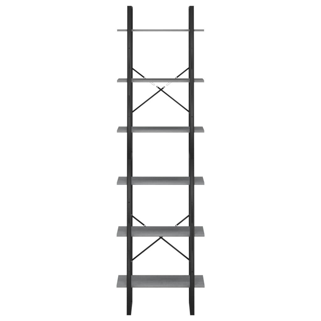 opbevaringsreol 60x30x210 cm massivt fyrretræ grå