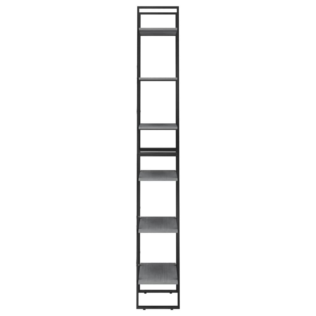 opbevaringsreol 60x30x210 cm massivt fyrretræ grå