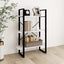 bogreol med 3 hylder 80x30x105 cm massivt fyrretræ hvid