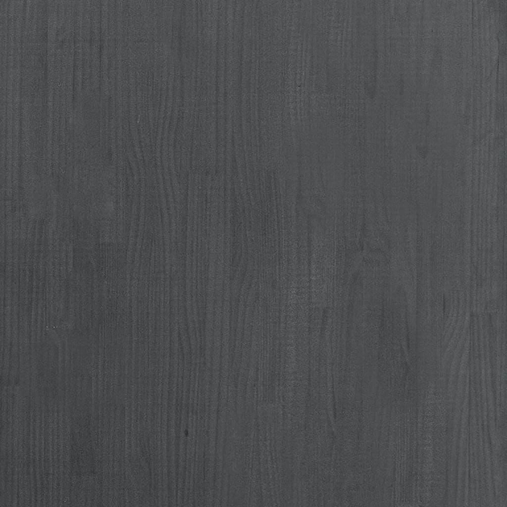 bogreol med 3 hylder 80x30x105 cm massivt fyrretræ grå