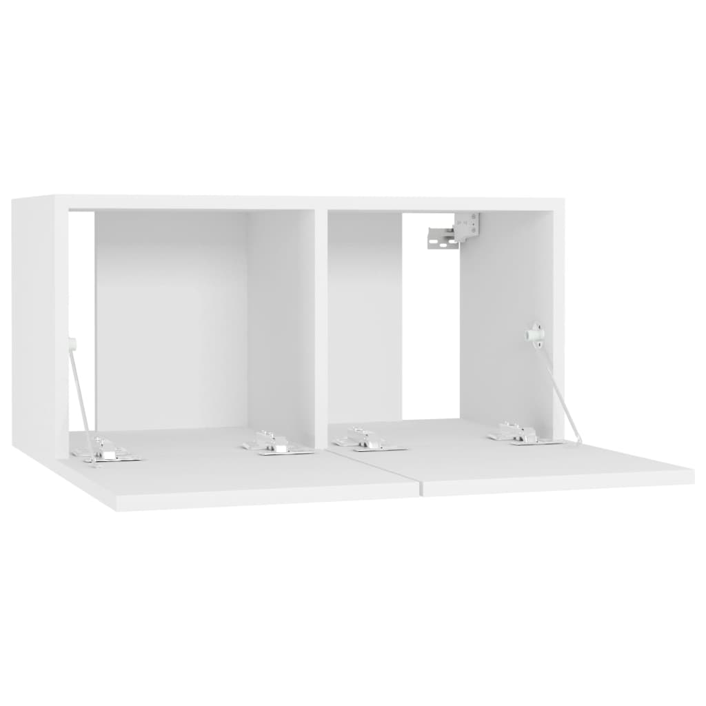 tv-borde 4 stk. 60x30x30 cm konstrueret træ hvid