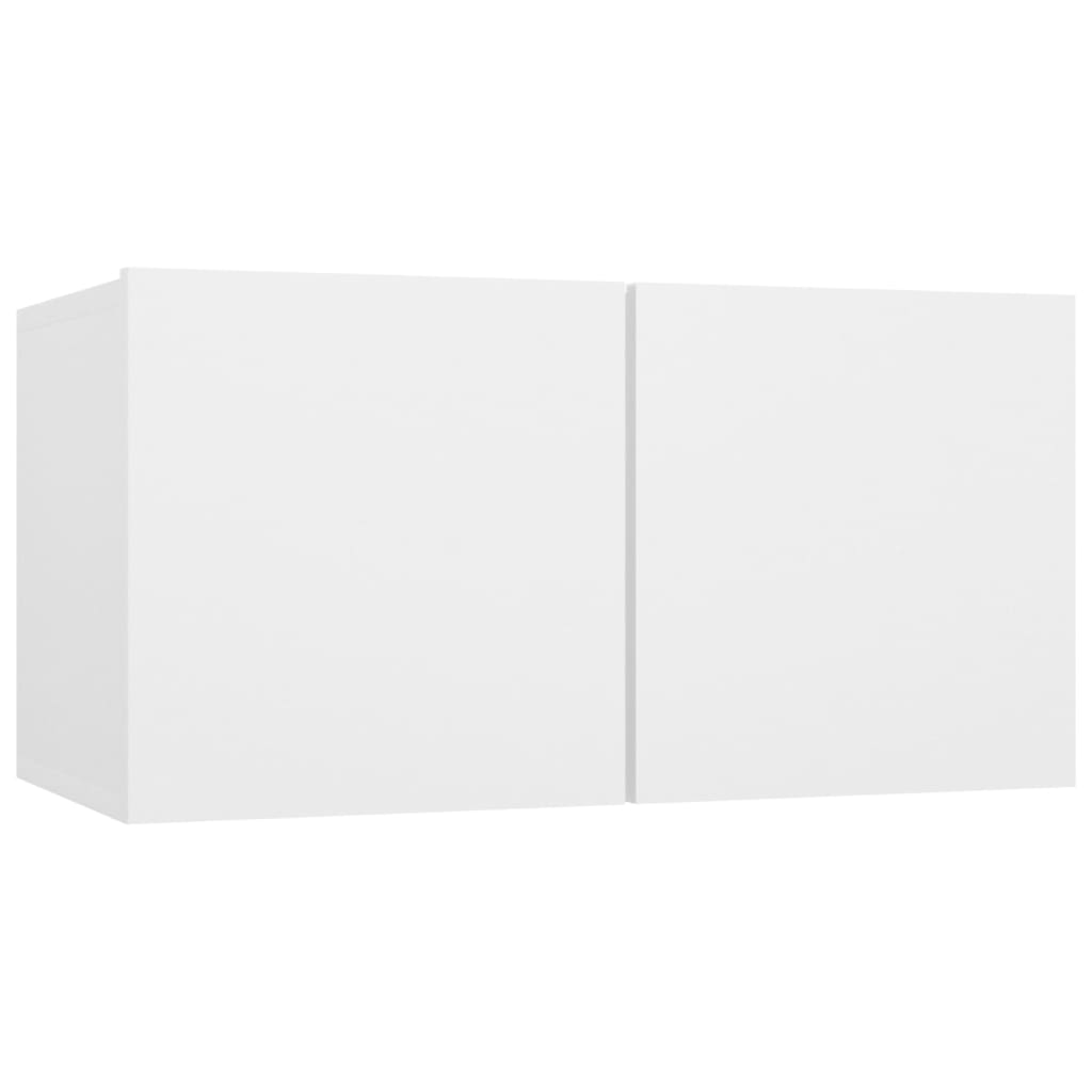 tv-skabssæt 6 dele konstrueret træ hvid