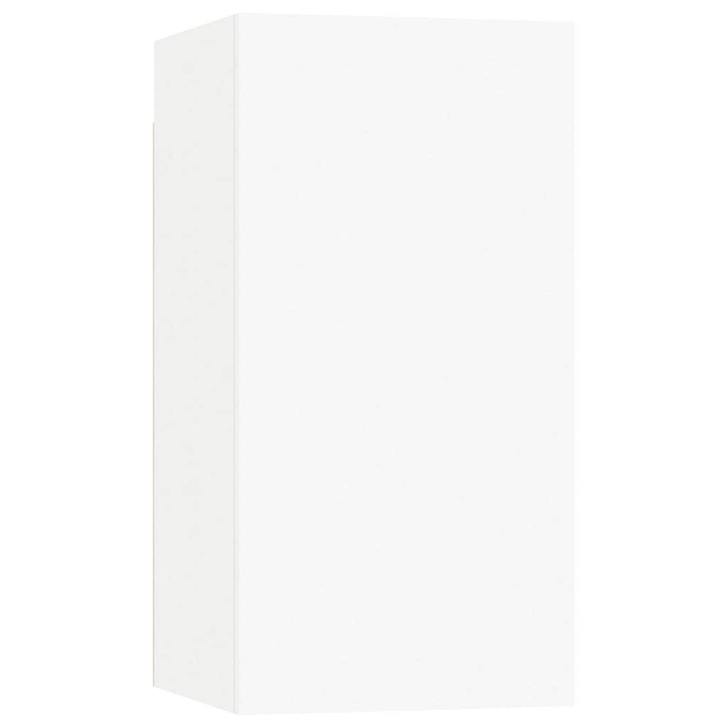tv-skabe 7 stk. 30,5x30x60 cm konstrueret træ hvid