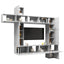 tv-skabssæt 9 dele konstrueret træ betongrå