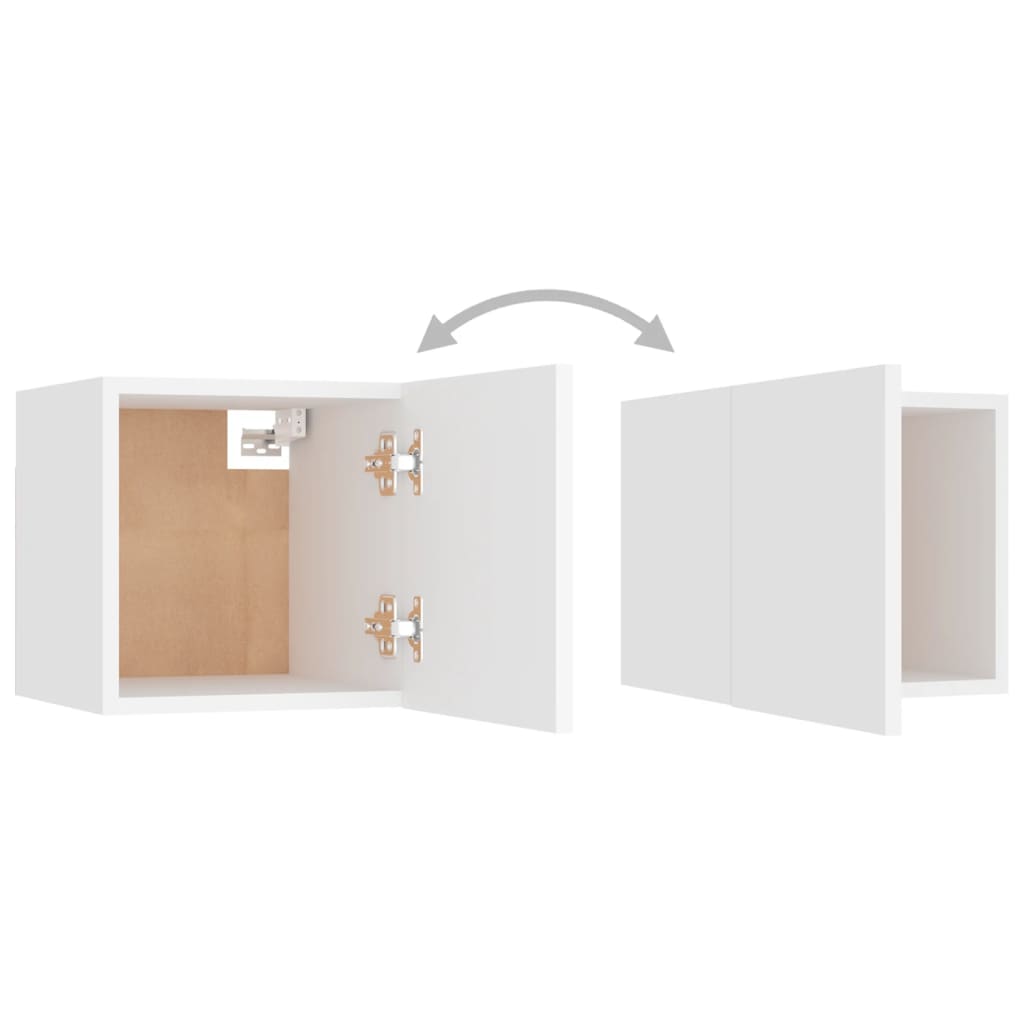 sengeskab 30,5x30x30 cm konstrueret træ hvid