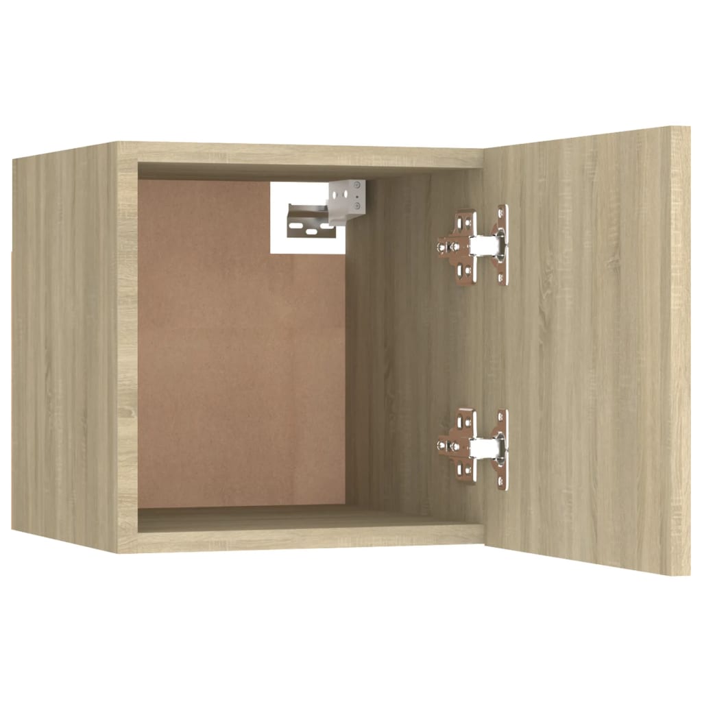 sengeskab 30,5x30x30 cm konstrueret træ sonoma-eg