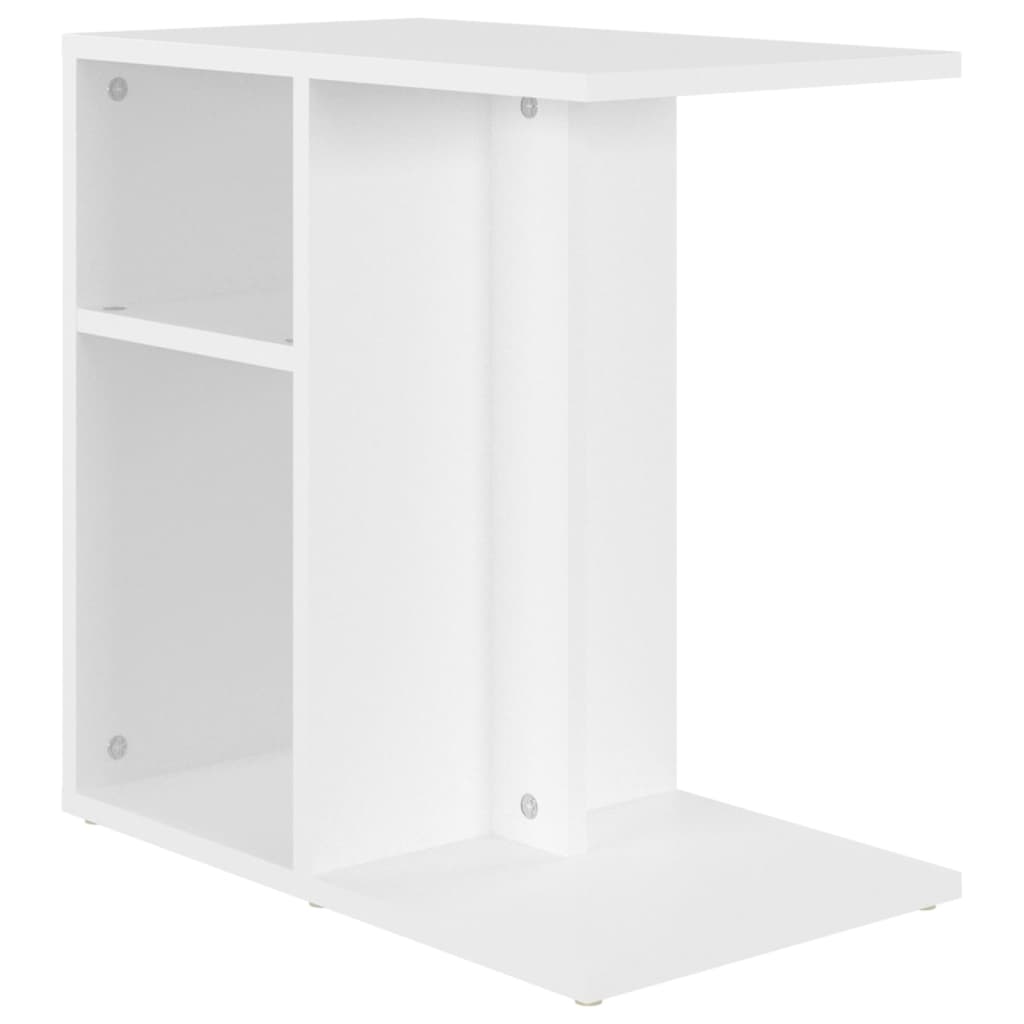 sidebord 50x30x50 cm konstrueret træ hvid