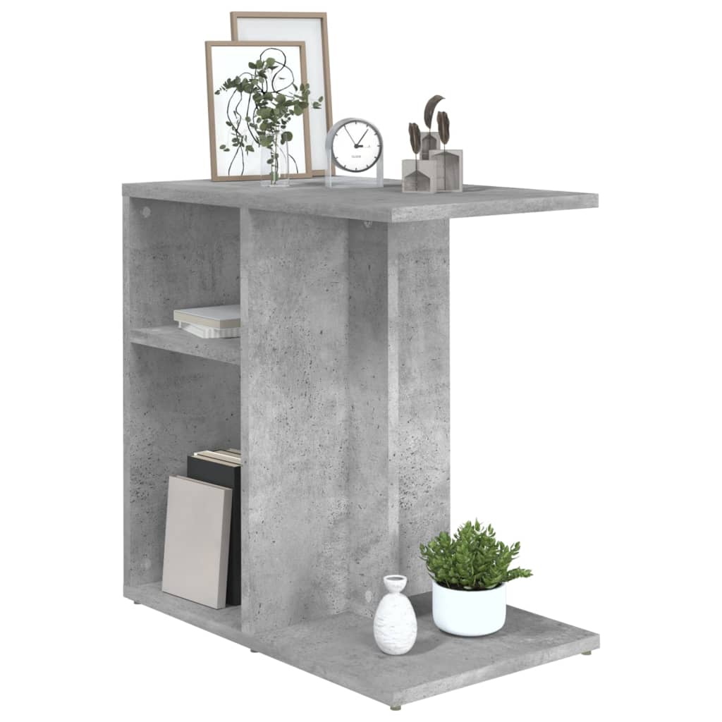 sidebord 50x30x50 cm konstrueret træ betongrå