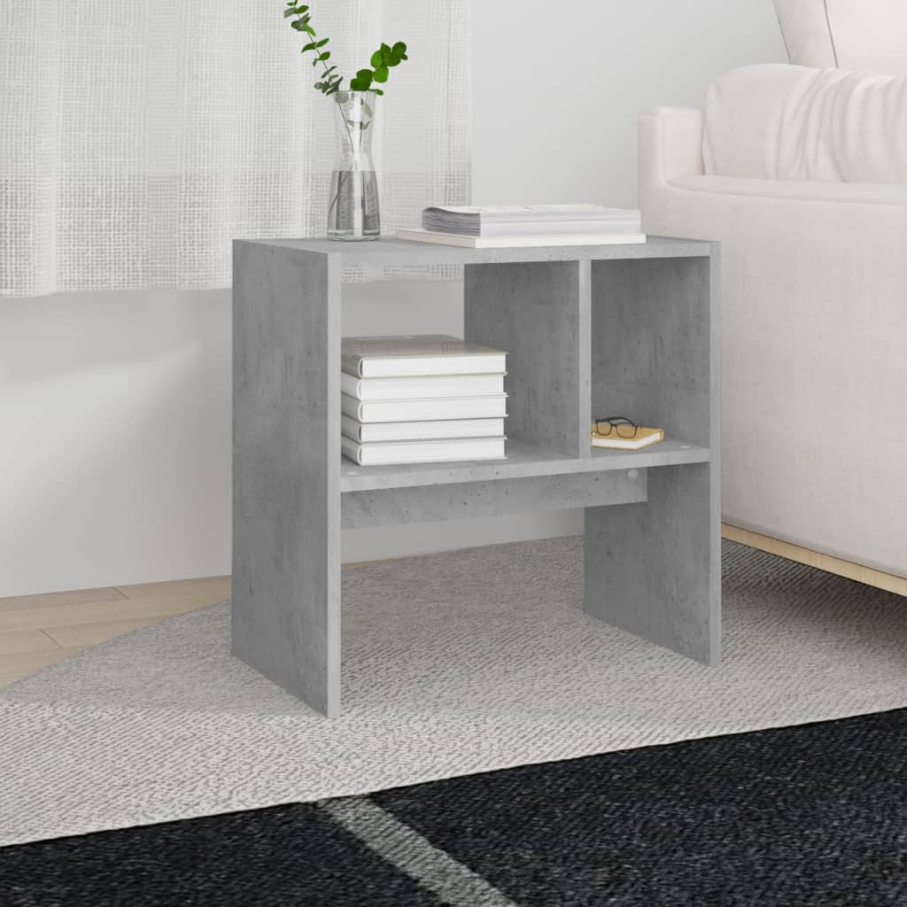 sidebord 50x30x50 cm konstrueret træ betongrå