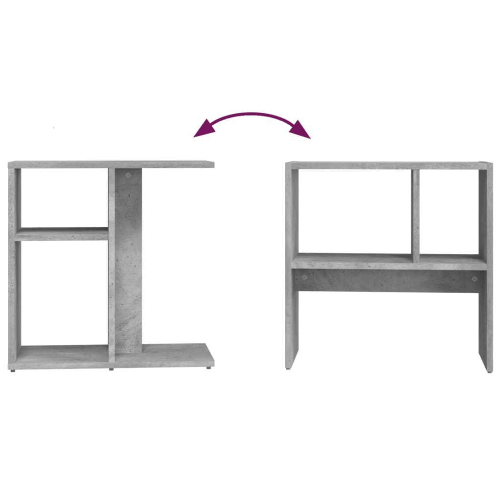 sidebord 50x30x50 cm konstrueret træ betongrå