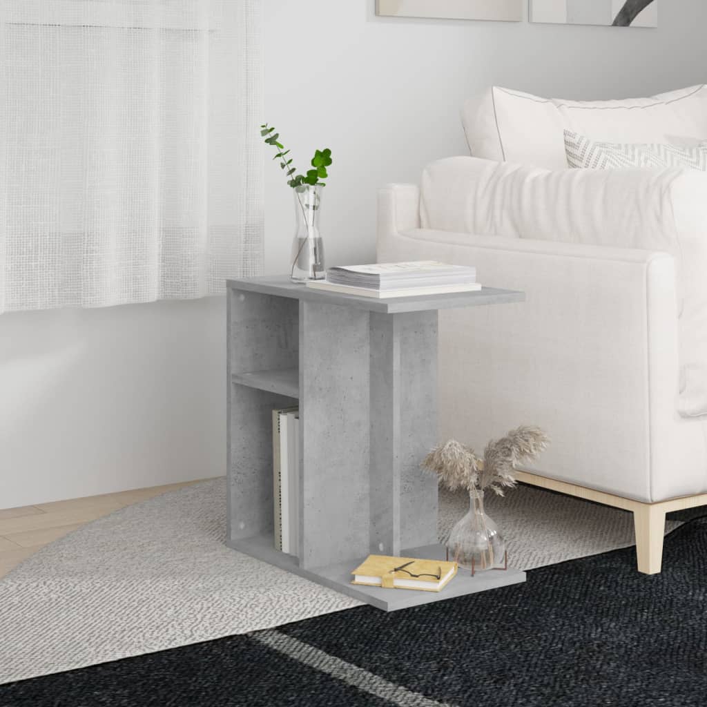 sidebord 50x30x50 cm konstrueret træ betongrå