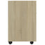 skab med hjul 33x38x60 cm konstrueret træ sonoma-eg