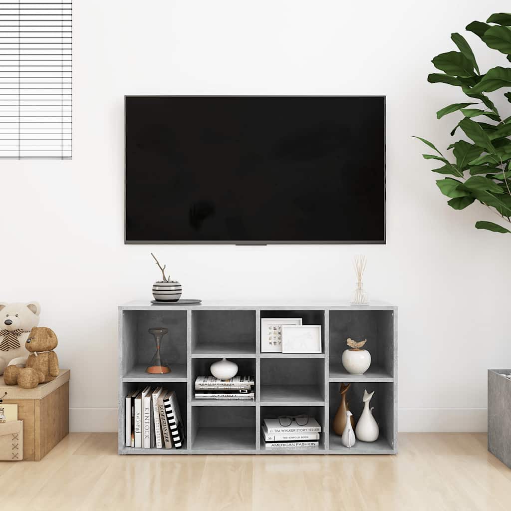 skobænk 103x30x55 cm konstrueret træ betongrå