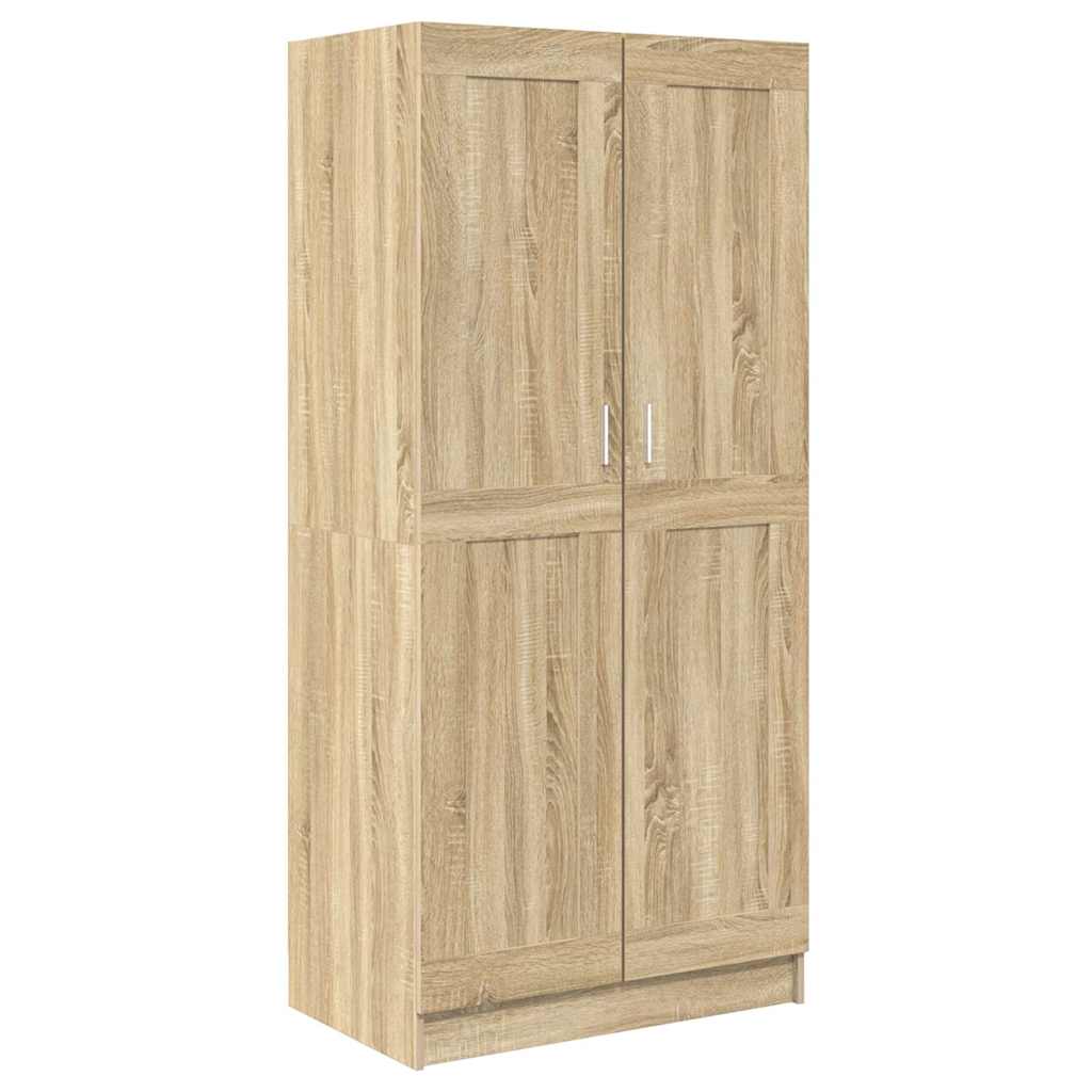 klædeskab 82,5x51,5x180 cm konstrueret træ sonoma-eg