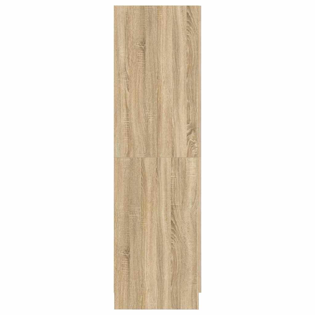 klædeskab 82,5x51,5x180 cm konstrueret træ sonoma-eg