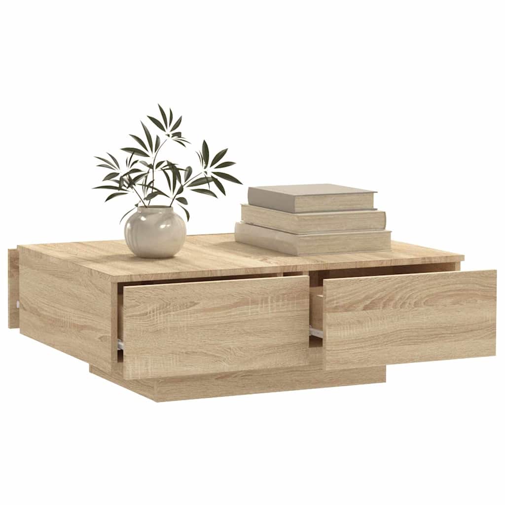 sofabord 90x60x31 cm konstrueret træ sonoma-eg