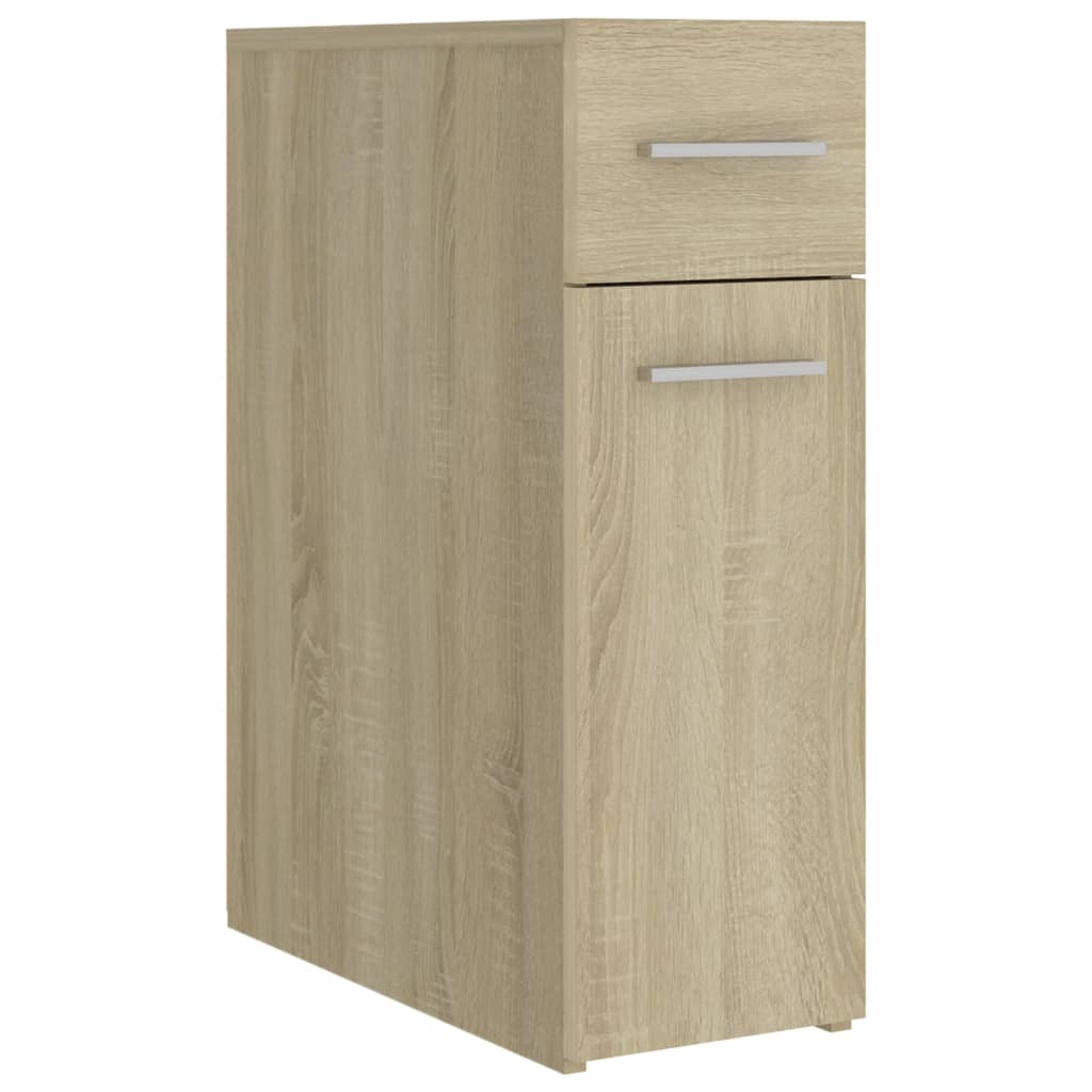 udtræksskab 20x45,5x60 cm konstrueret træ sonoma-eg