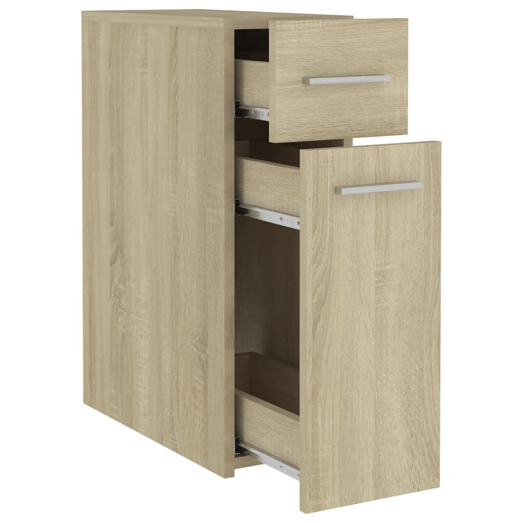 udtræksskab 20x45,5x60 cm konstrueret træ sonoma-eg