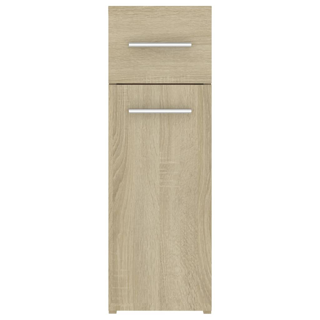 udtræksskab 20x45,5x60 cm konstrueret træ sonoma-eg