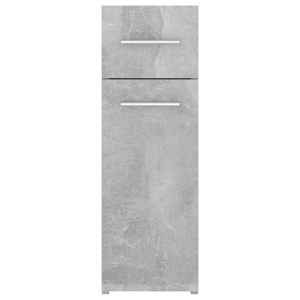 apotekerskab 20x45,5x60 cm konstrueret træ betongrå