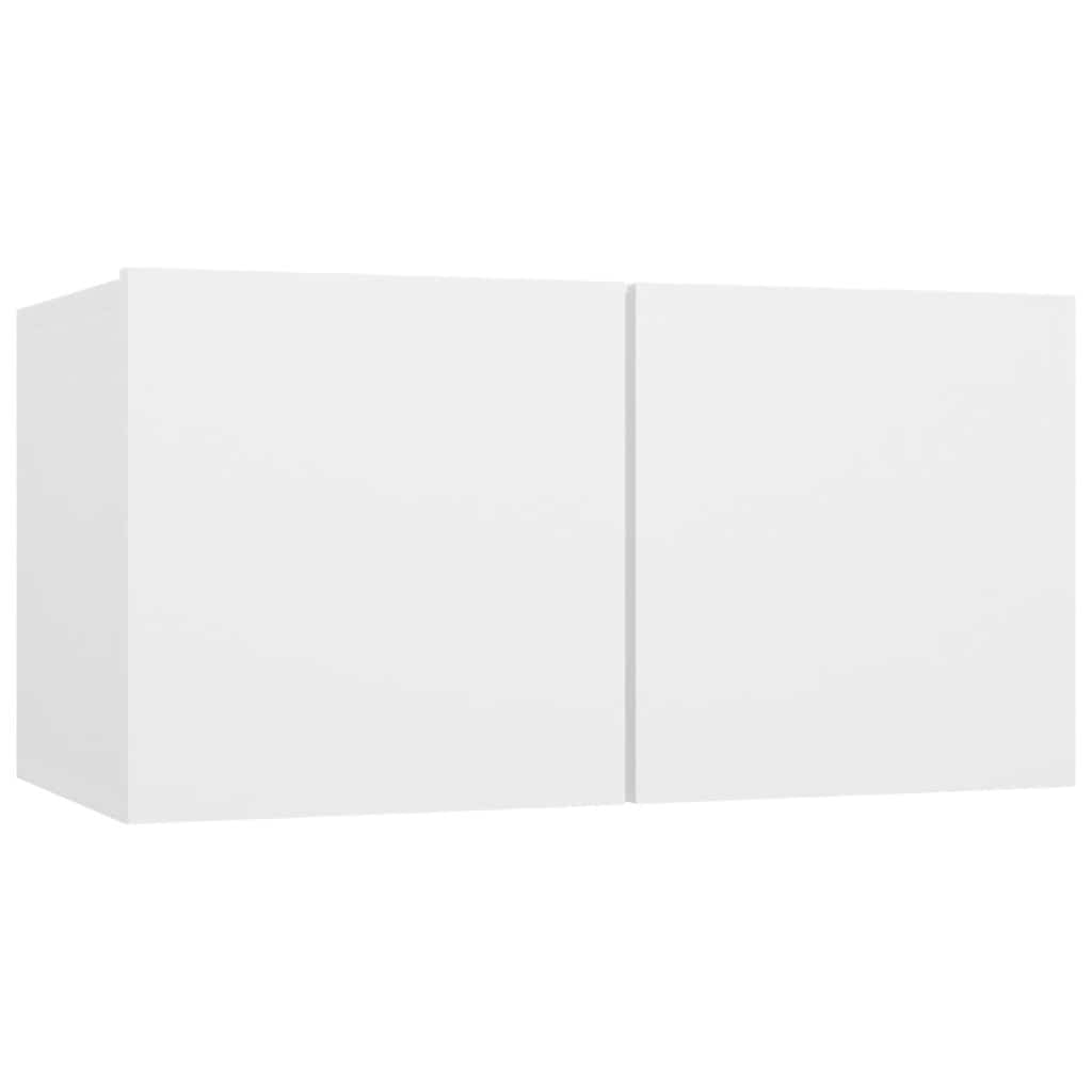 væghængte tv-skabe 2 stk. 60x30x30 cm hvid