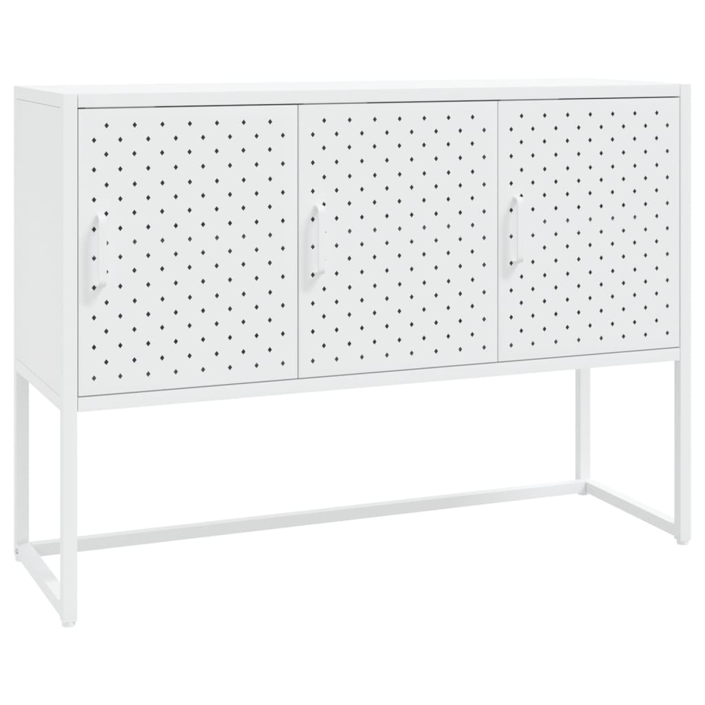 skænk 105x35x75 cm stål hvid