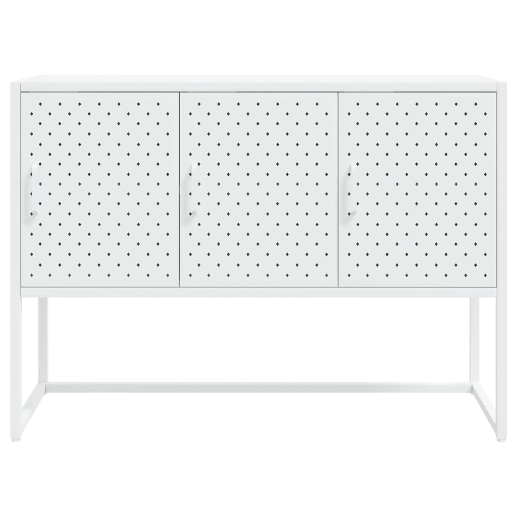 skænk 105x35x75 cm stål hvid