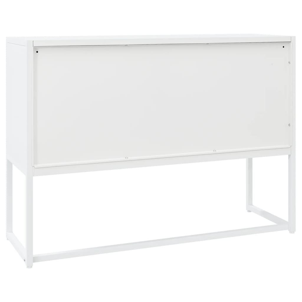 skænk 105x35x75 cm stål hvid