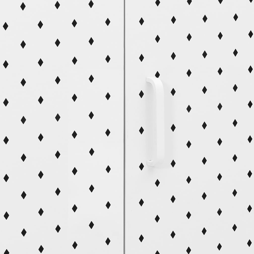 skænk 105x35x75 cm stål hvid